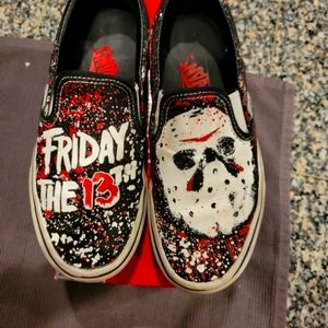 Vans Friday the 13th horror slip on size 3.5